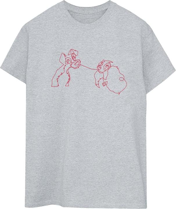 Disney Lady And The Tramp Spaghetti Outline TShirt (M)