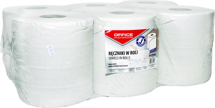 Image du produit Office Products Essuie-mains en papier recyclé, en rouleau, maxi, 2 plis, 120 m, 6 pièces, blanc (6 x)