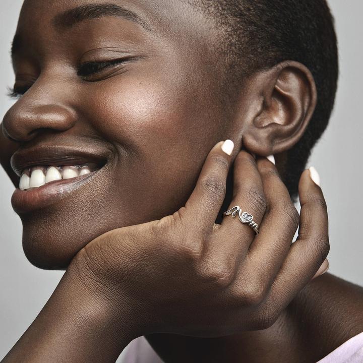 Image du produit Pandora Mum Pavé Coeur Bague (50, Argent 925)