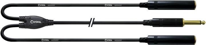 Image du produit Cordial CFY 0,3 PGG - Câble Y 6,3 mm mono jack - 2x 6,3 mm mono jack (0.30 m, jack 6.3mm)