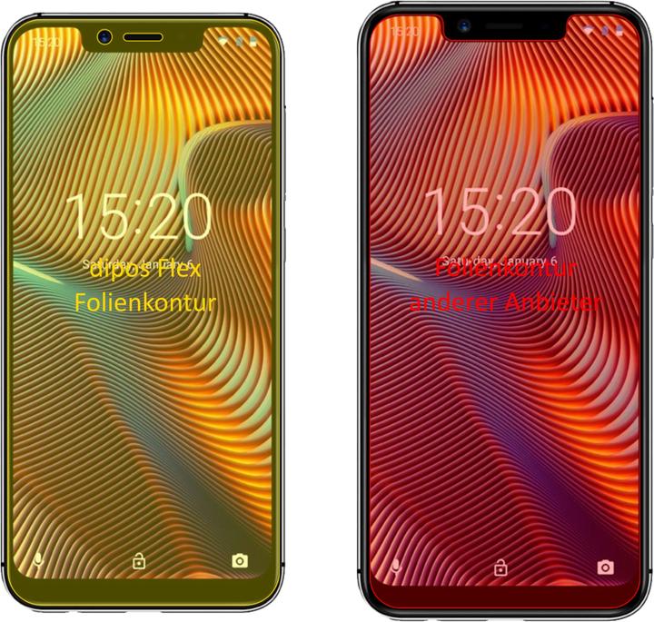Actual product image Dipos Screen Protector Full-Cover 3D (2 Piece, Umidigi A3 Pro)