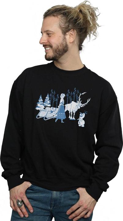 Actual product image Disney Mens Frozen Anna Sven And Olaf Sweatshirt (L)