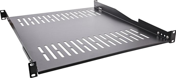 Image du produit InLine Tablette 19", 550mm, 50kg, 1UH, RAL 9005 noir