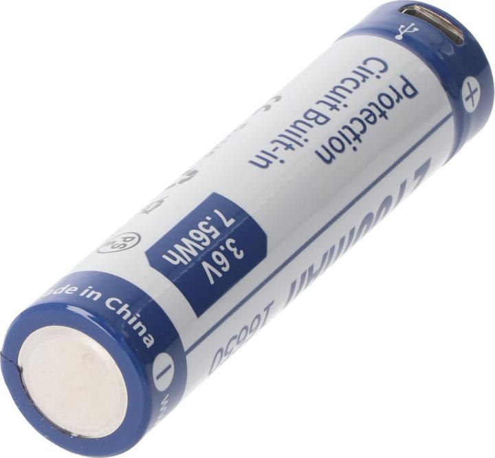 Actual product image Keeppower Battery 16650 PCB protected with USB charging P1621U (2100 mAh)