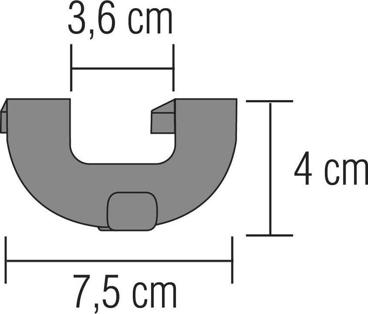 Produktbild Gardinia Haken in Edelstahl-Optik, 2-er Pack