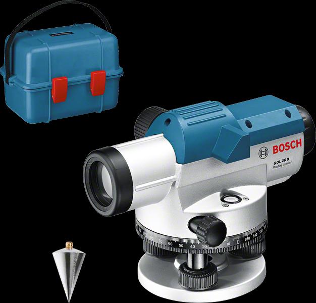 Image du produit Bosch Professional Niveau optique GOL 26 D, avec trépied de construction BT160, jauge GR 500