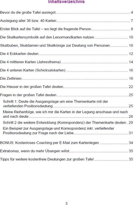 Image du produit Lenormand grosse Tafel (Allemand, Angelina Schulze, 2020)