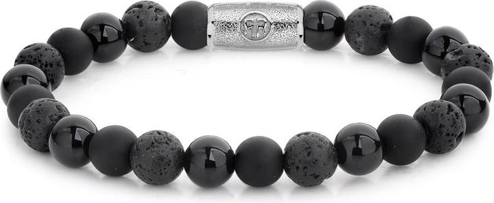 Produktbild Rebel & Rose Stones Only Black Rocks Bracelet (19 cm, Edelstahl)