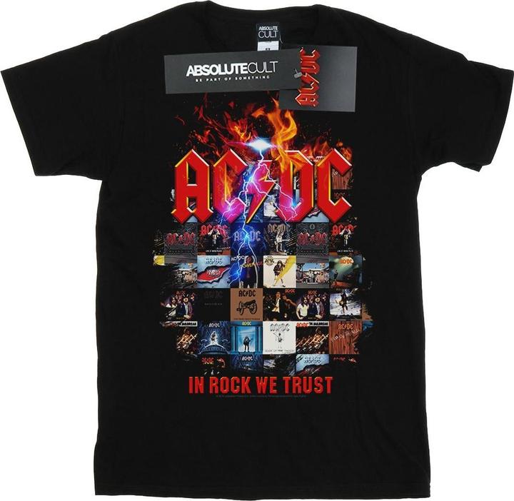 AC/DC Ladies In Rock We Trust Album Cover Baumwolle Boyfriend TShirt