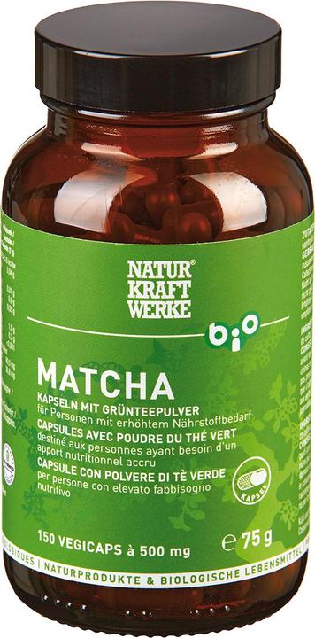Immagine prodotto NaturKraftWerke Matcha Vegicaps à 500mg organico/kbA (1 Pezzo/i, Pillole, 281 g)