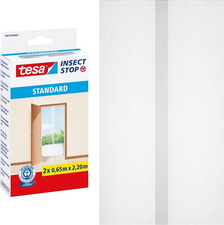 Image du produit tesa Moustiquaire STANDARD pour fenêtre, avec bande Velcro, sans perçage (65 x 220 cm)