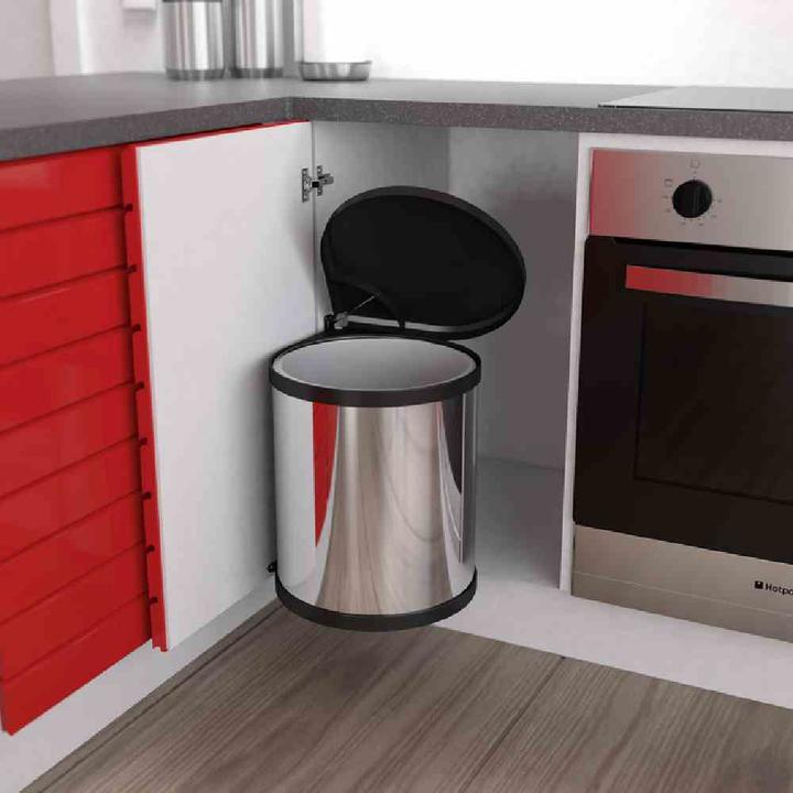 Produktbild Hailo Compact-Box M, Einbau-Mülleimer, 15 ltr, Edelstahl (15 l)