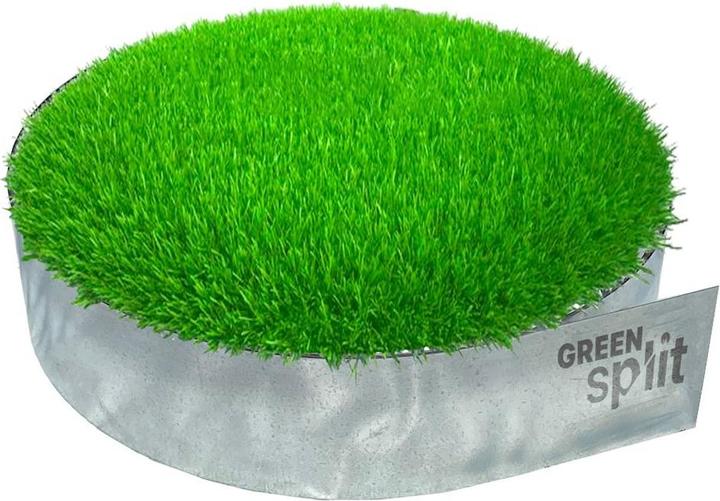 Actual product image Green Split Lawn edging strip metal aluminium/zinc 15 cm (1000 cm)