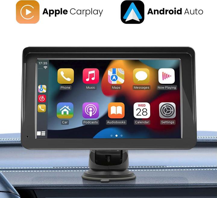 Produktbild Avizar CarPlay 7" Display GPS mit Sonnenschutz (Android Auto, Apple Carplay)