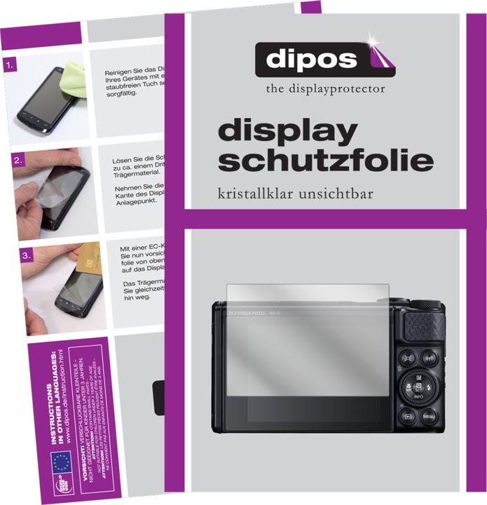 Dipos Displayschutzfolie Crystalclear (Displayschutz, Canon PowerShot SX740 HS)