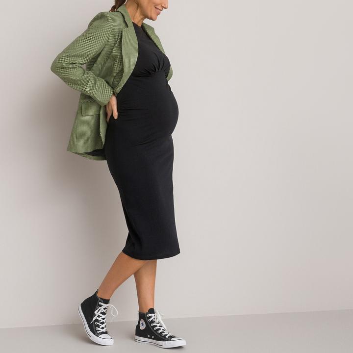 Actual product image La Redoute Collections Maternity dress with straight cut and short sleeves (XL)