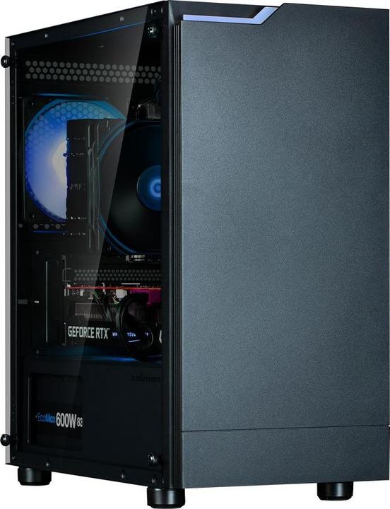 Actual product image Zalman T4 plus RGB tempered glass black