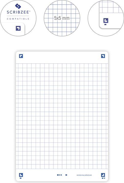 Produktbild Oxford Fiches bristol REVISION 2.0, A6, blanc (A6, 250 g/m², 32 x)