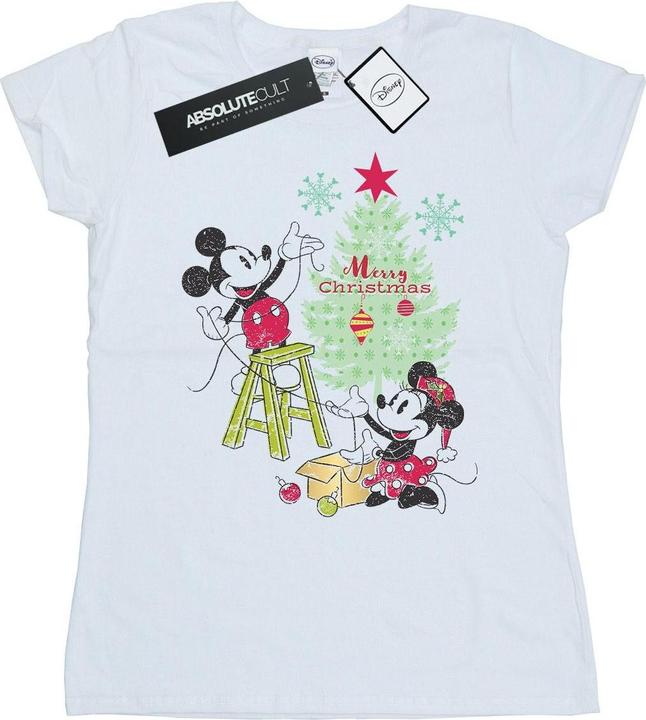 Disney Mickey And Minnie Christmas Tree TShirt (L)