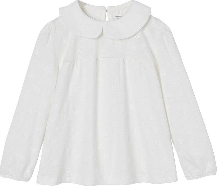 Vertbaudet Mädchen Blusenshirt mit Lochstickereien