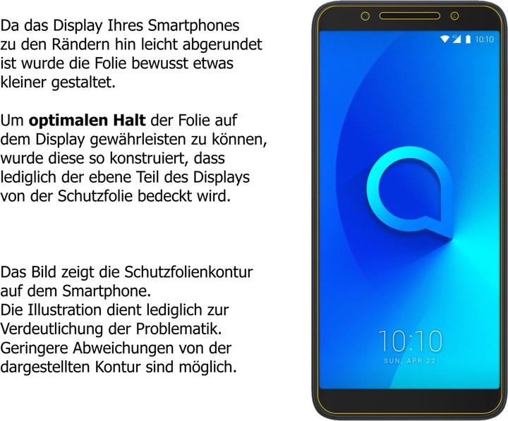 Actual product image Dipos Screen Protector Anti-Glare (2 Piece, Alcatel 3)