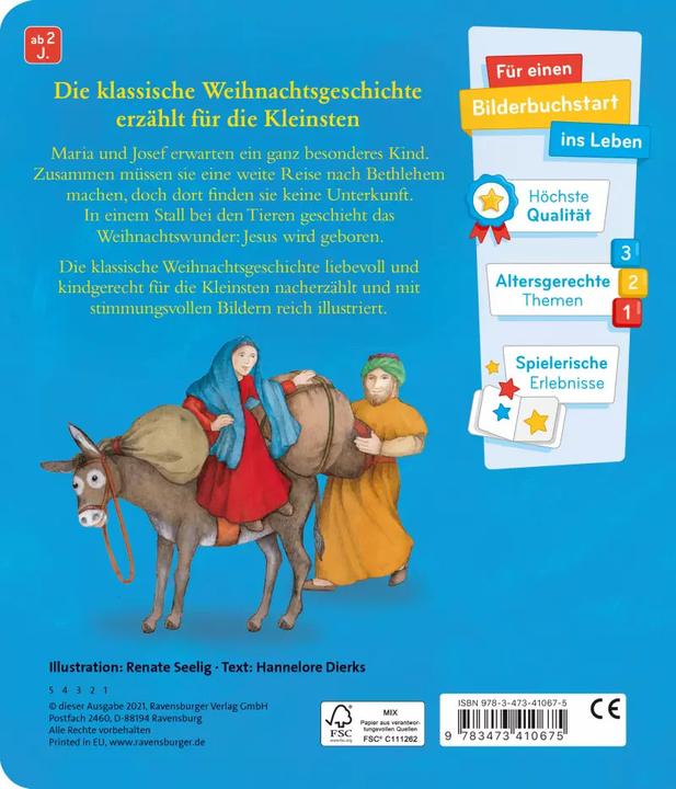 Produktbild Ravensburger Erzähl mir die Weihnachtsgeschichte (Deutsch, Hannelore Dierks, Renate Seelig)