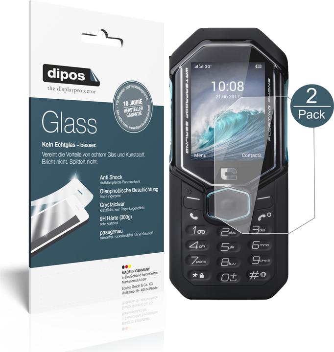 Actual product image Dipos Screen Protector Anti-Shock (2 Piece, Crosscall Shark-X3)