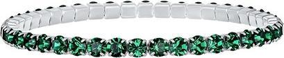 Actual product image Crystalp Elastic Tennis Bracelet With Green Crystals Aura 22270.Eme.E