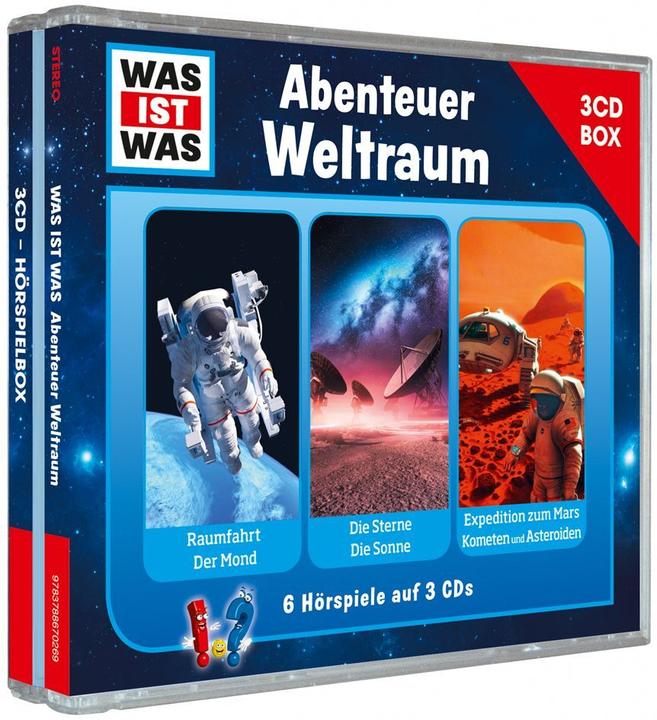 Was Ist Was 3-Cd Hörspielbox Vol.6-Space (Kurt Haderer, Matthias Falk, Dr Manfred Baur, Anna Carlsson, Matthias Bauer, Jakob Riedl, Crock Krumbiegel, Guenther Illi, Jan Hameyer, Sebastian Hassler, German)
