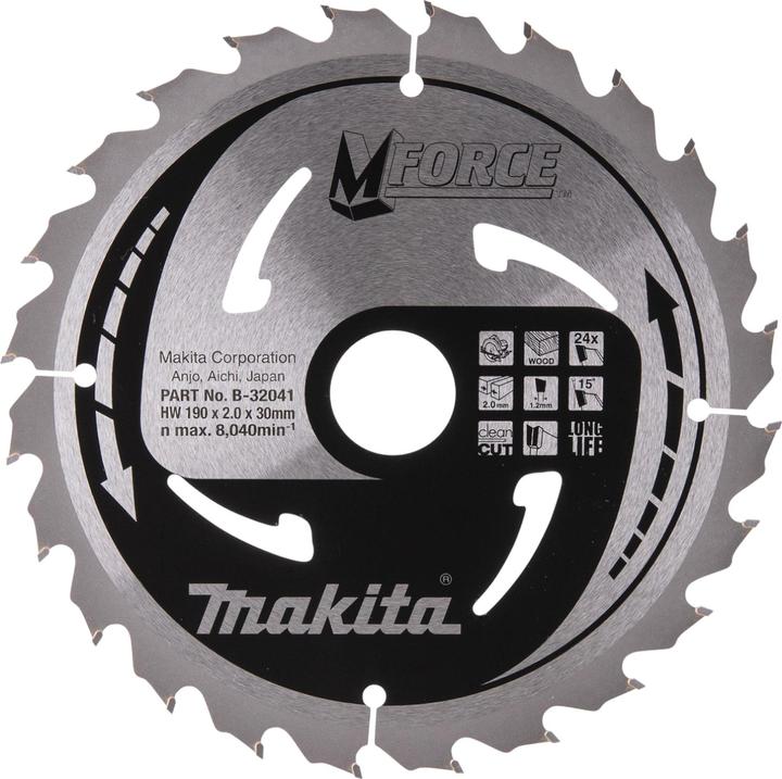 Makita M-FORCE lama per sega circolare 190x30x30x