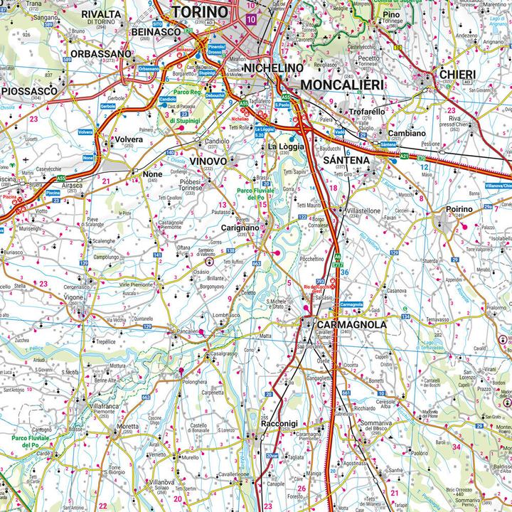 Image du produit Piémont - Vallée d'Aoste, Carte routière et de loisirs 1:150.000, freytag & berndt