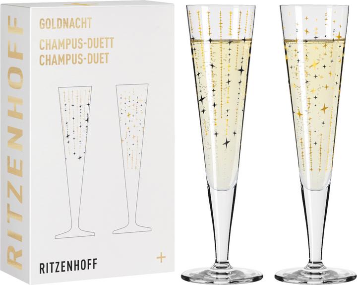 Ritzenhoff Goldnacht Champus Duett 2er (20.50 cl, 2 Gläser, Sektgläser)