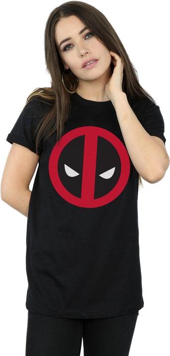 Actual product image Womens/Ladies Deadpool Large Clean Logo Cotton Boyfriend T-Shirt (L)