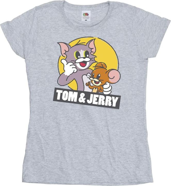 Actual product image Tom & Jerry Womens/Ladies Sketch Logo Cotton T-Shirt (S)