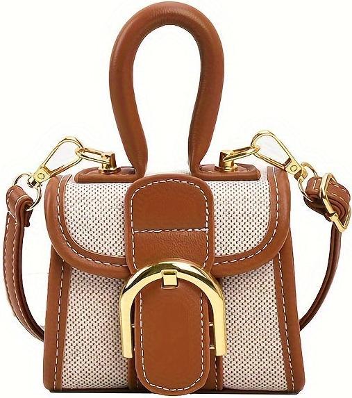 Immagine prodotto Only-Bags.Store Mini borsetta di tendenza con colori a contrasto, borsa crossbody carina e alla moda, cinghie