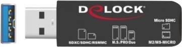 Produktbild Delock SuperSpeed USB Card Reader für SD / Micro SD / MS Speicherkarten (USB-C 3.2 Gen 1)