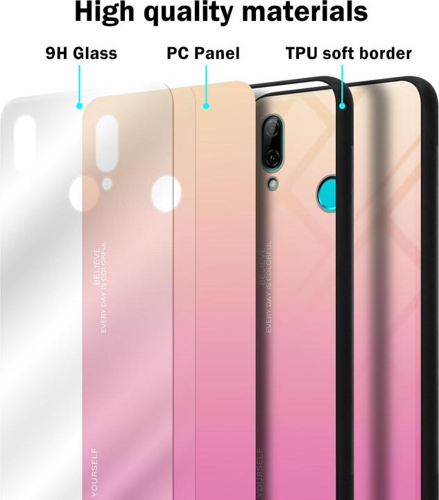 Produktbild Cadorabo TPU 2 Farben Glas Cover (Huawei P Smart+ (2019))