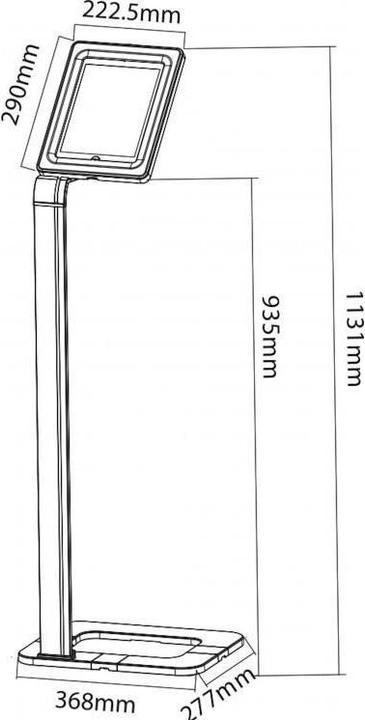 Actual product image Techly Floor stand for iPad/tablet, lockable