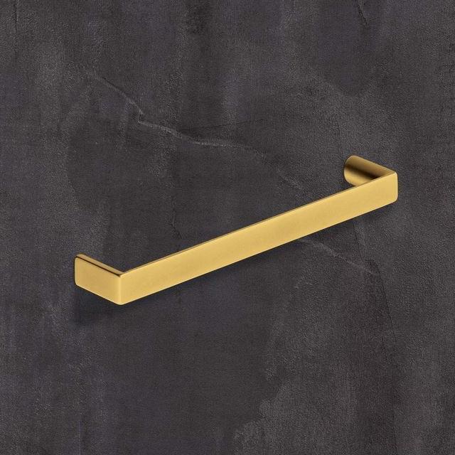 Actual product image Hettich Griff Baldone Gold Optik matt gebürstet 96 mm
