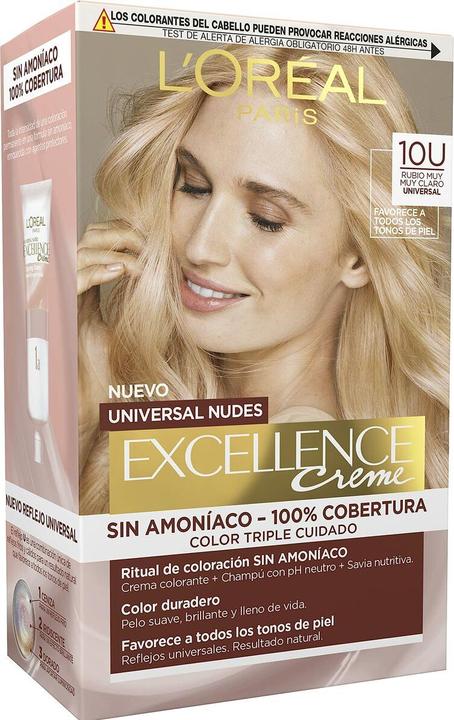 Produktbild L'Oréal Paris Excellence Creme Universal Nudes 10U-Hellstes Blondes Haarfärbemittel (Nº 9.0-rubio muy claro)