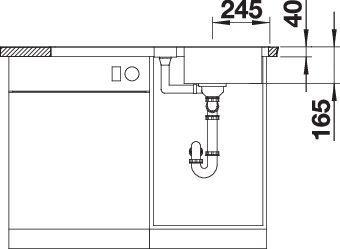 Actual product image Blanco Lantos 5 S-IF (Fitted sink, 49 cm, 94 cm)