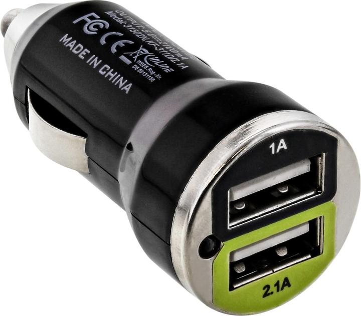 Actual product image InLine USB DUAL+ Car Charger Set