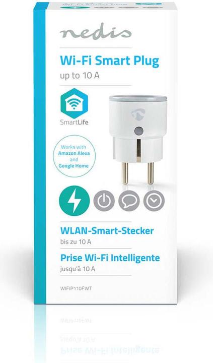 Produktbild Nedis WLAN Smartplug (WIFIP110FWT) - Energieüberwachung, Schuko Typ F, 10 A