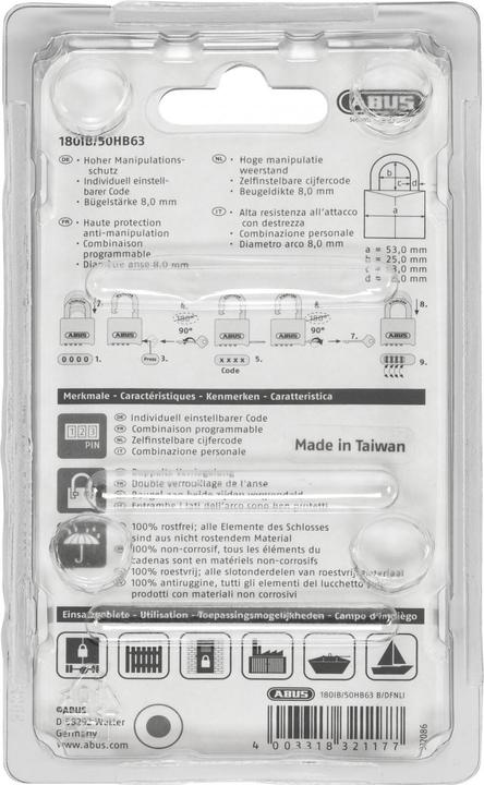 Produktbild Abus Zahlenschloss