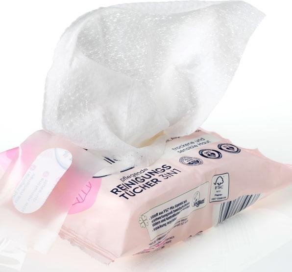 Actual product image dm Balea Cleaning wipes Nourishing 3in1 (Cleaning cloths, Make-up remover)