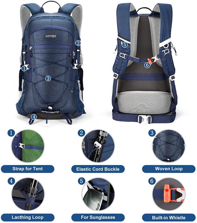 Immagine prodotto Homiee Zaino da trekking (45L, blu) (45 l)