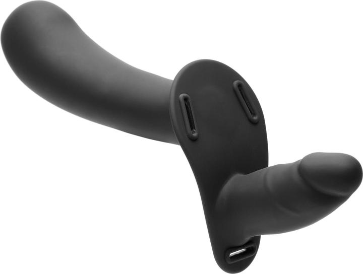 Productafbeelding XR Brands 28X Dubbele Diva 2" Dubbele Dildo met Harnas & R/C
