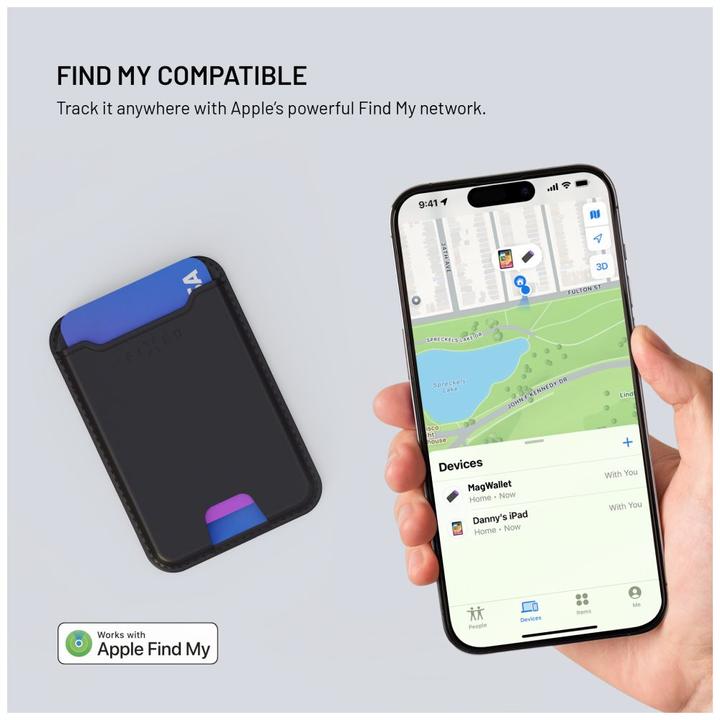 Image du produit Fixed Mag Wallet Tracker for Apple Find My iPhone - Black