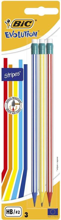 Bic Evolution Stripes pencil (HB, 3 x)