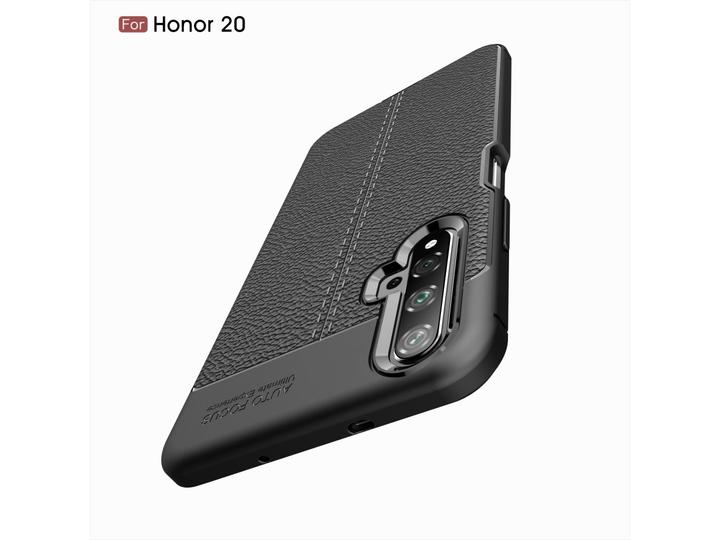Actual product image Screenguard Honor 20 Cover Leather Design TPU Cover (Fee 20)